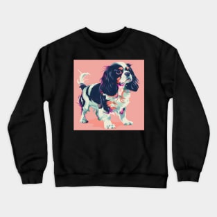 English Setter in 80's Crewneck Sweatshirt